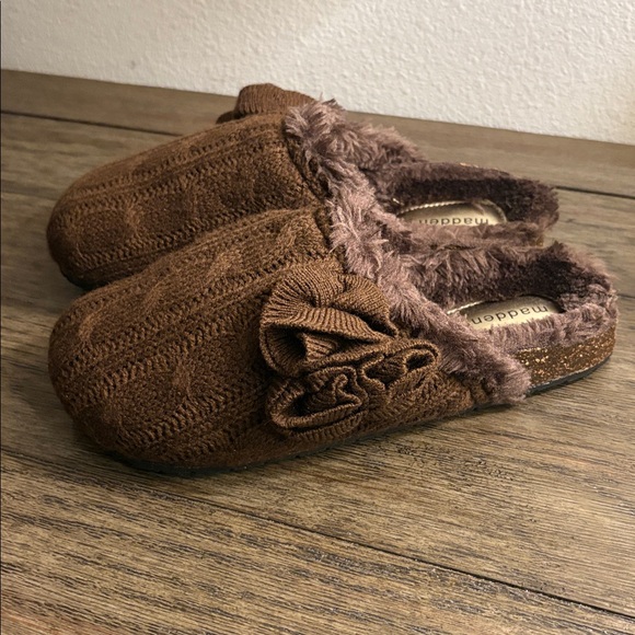 NIB [Madden Girl] Biilee Clog Sweater Slip-On Indoor/Outdoor Brown Women’s 6.5 - Picture 5 of 9